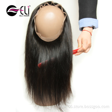 Brazilian Human Hair Straight 360 lace frontal